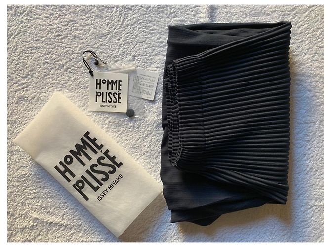 Issey Miyake Pantalone Homme Plissé blu navy - vista 8