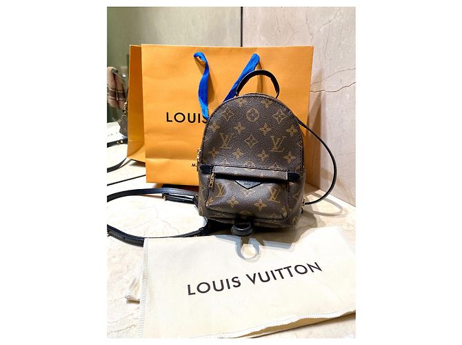 Zaino Louis Vuitton Palm Springs mini Marrone scuro - vista 3