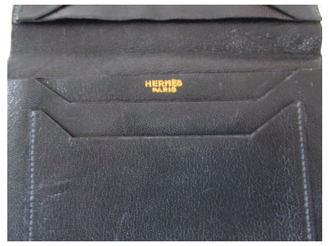 Hermès Black leather wallet. - view 4