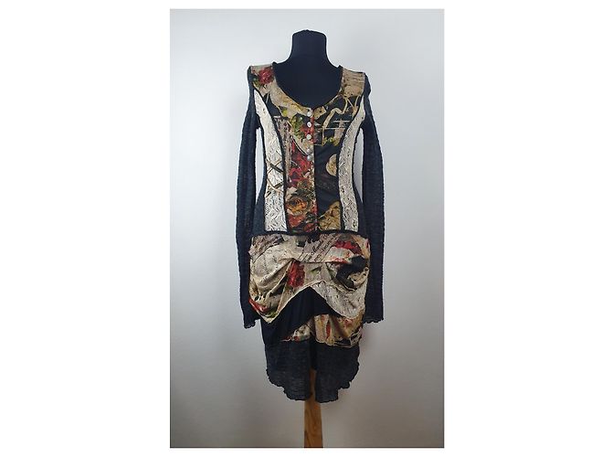 Elisa Cavaletti Kleid Wolle Mix Mehrfarben - Ansicht 2