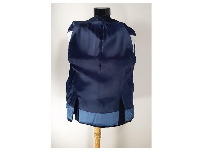 Blazer Acne Studios Drifter J Str Blu Navy Lana - vista 4
