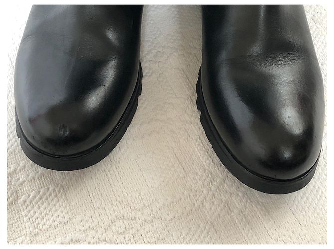 Stivali Biker Prada x Vibram in Nylon e Pelle Nero - vista 10