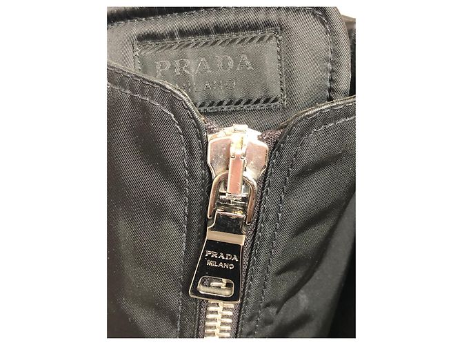Stivali Biker Prada x Vibram in Nylon e Pelle Nero - vista 11