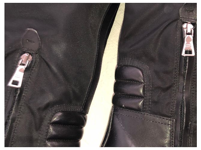 Stivali Biker Prada x Vibram in Nylon e Pelle Nero - vista 16