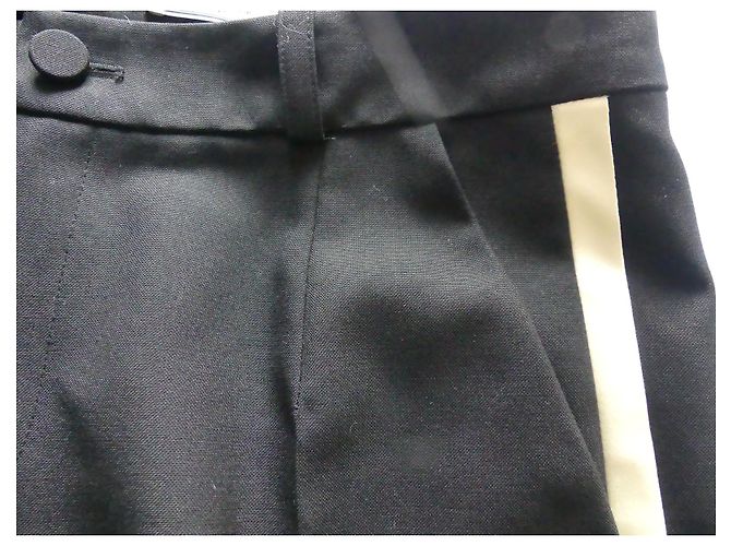 Calça de lã Bouchra Jarrar Preta Preto - vista 8