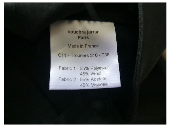 Calça de lã Bouchra Jarrar Preta Preto - vista 9