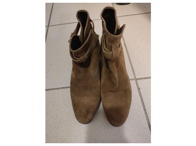 Saint Laurent Stiefel aus Hirschleder Caramel Karamell - Ansicht 3