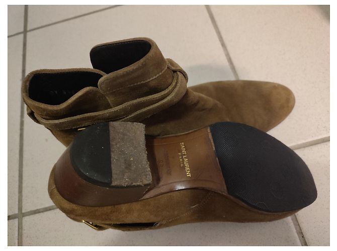 Saint Laurent Stiefel aus Hirschleder Caramel Karamell - Ansicht 4
