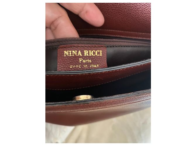 Borsa Nina Ricci in pelle Cognac - vista 5