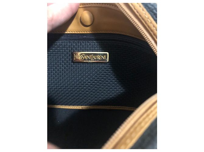 Yves Saint Laurent Bolsa de ombro preta de tecido Preto - vista 5