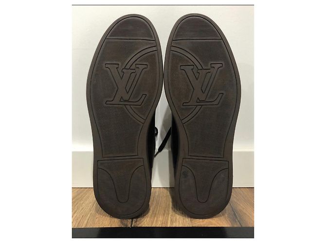Sneakers Louis Vuitton in pelle nera Nero - vista 3