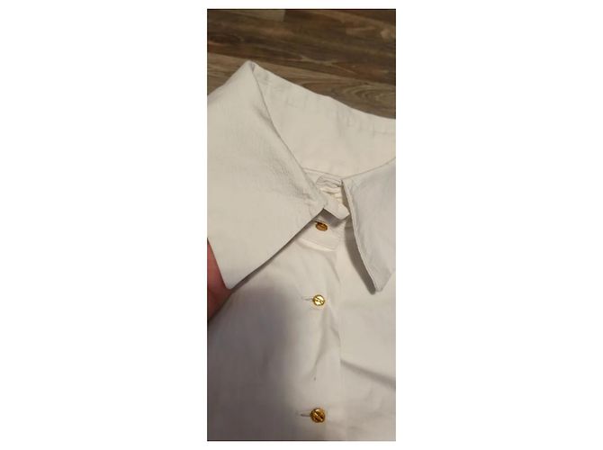 Camiseta Chanel sin mangas de algodón blanca Blanco - vista 5