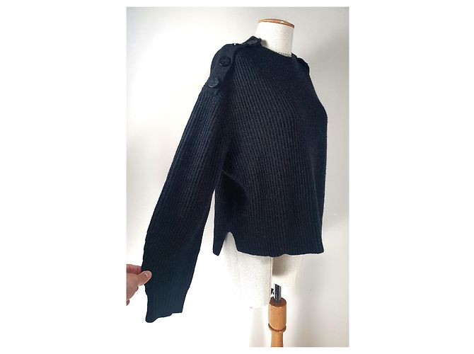 Camisola oversize All Saints preta de cashmere e lã Preto - vista 3