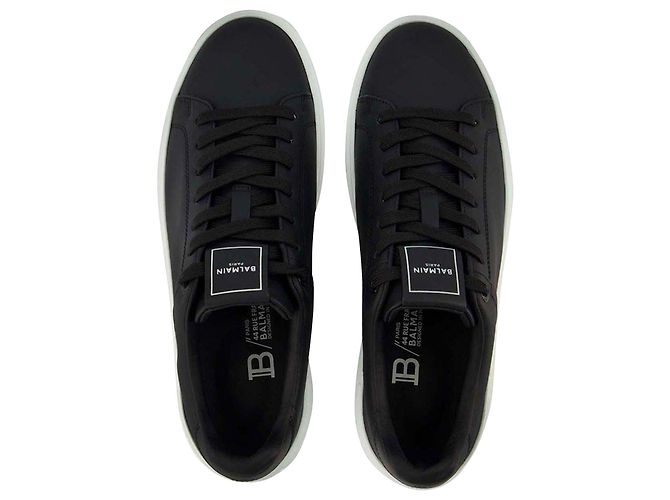 B Court Sneakers - Balmain - Black/White - Leather - view 4