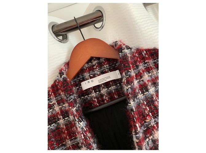 Abrigo Iro de tweed rojo y mohair Roja - vista 2