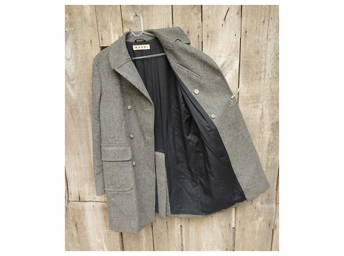 Marni grey wool coat size 52 - view 4