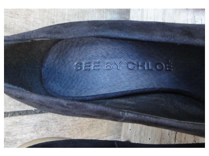 See by Chloé Siehe Von Chloé p Pumpen 37 neue Bedingung Schwarz Golden - Ansicht 6