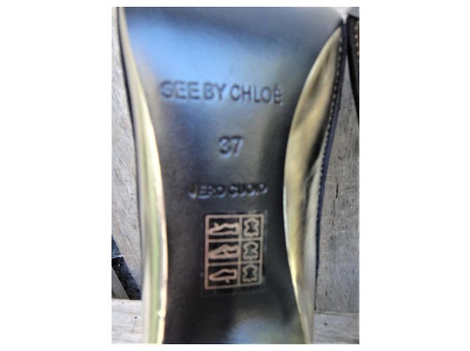 See by Chloé Siehe Von Chloé p Pumpen 37 neue Bedingung Schwarz Golden - Ansicht 7
