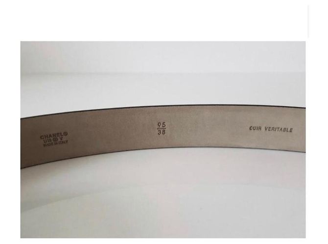 Chanel GÜRTEL AUS LEDER SCHWARZ / GRÖSSE 95/ NIEMALS GEDIENT - Ansicht 3