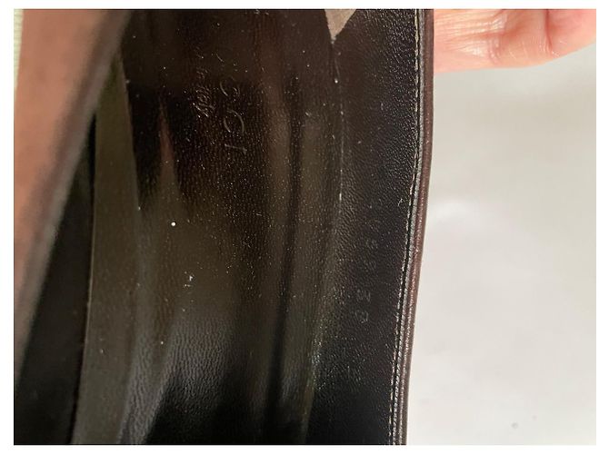Tacchi Gucci in camoscio e pelle marrone Taglia 38 - vista 4