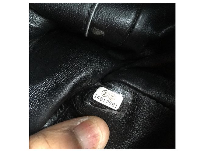 Borsa a mano Chanel 2.55 Jumbo in pelle nera Nero - vista 7