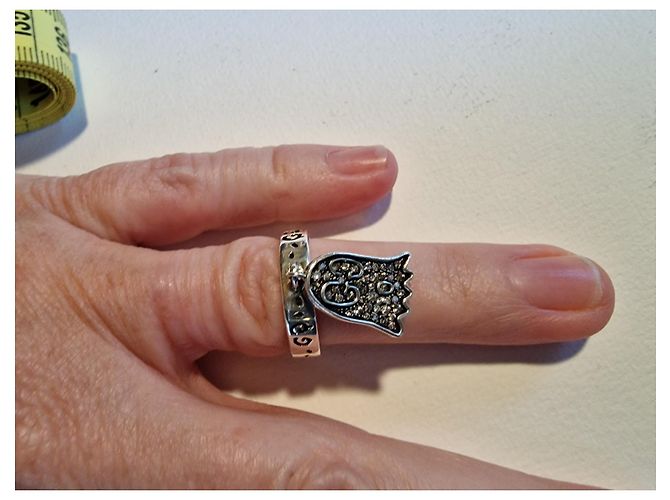 Gucci fantasma d'argento 925 e diamanti grigi - vista 12