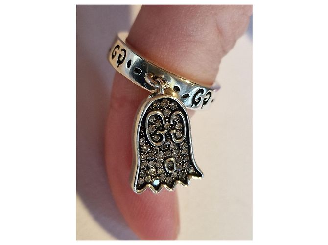 Gucci fantasma d'argento 925 e diamanti grigi - vista 2