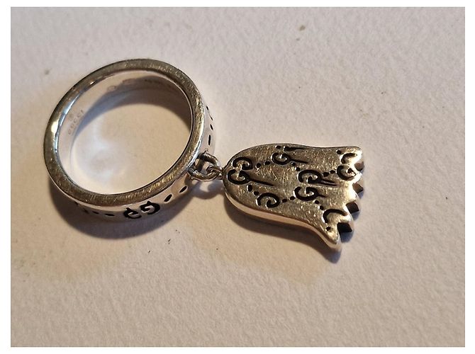 Gucci fantasma d'argento 925 e diamanti grigi - vista 3