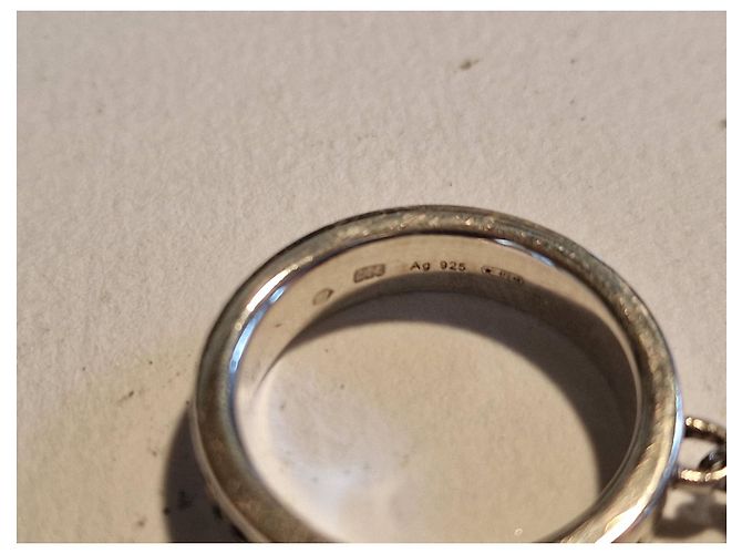 Gucci fantasma d'argento 925 e diamanti grigi - vista 5