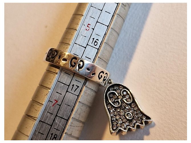 Gucci fantasma d'argento 925 e diamanti grigi - vista 8