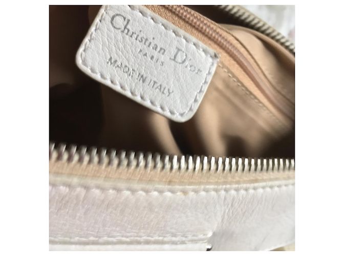 Borsa a mano Christian Dior in tessuto crema Crudo - vista 6