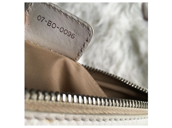 Borsa a mano Christian Dior in tessuto crema Crudo - vista 7