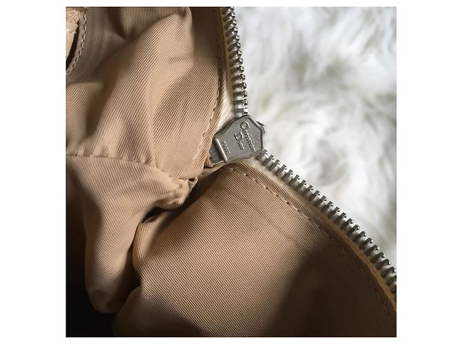 Borsa a mano Christian Dior in tessuto crema Crudo - vista 8