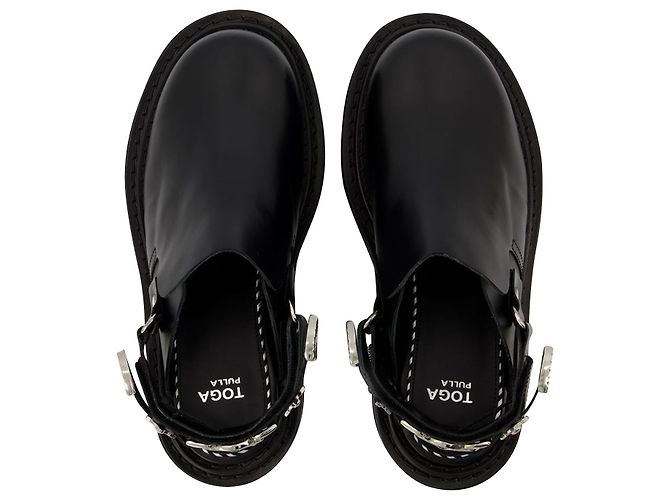 AJ1239 Mules - Toga Pulla - Nero - Pelle - vista 4