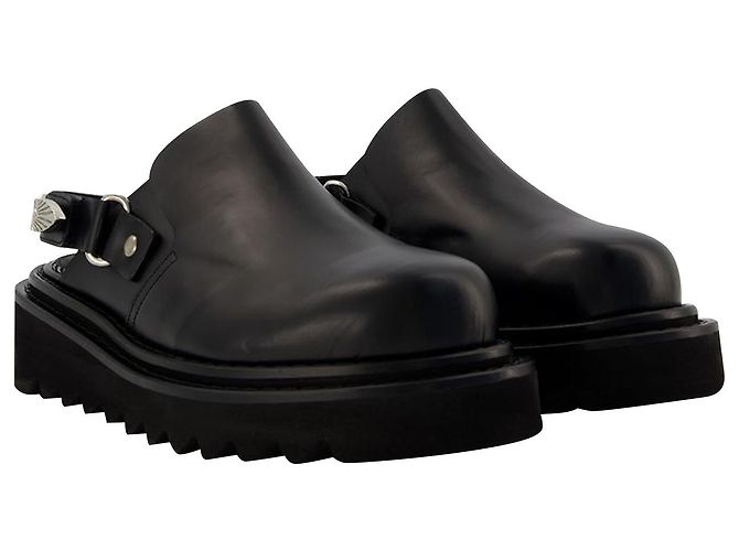 AJ1239 Mules - Toga Pulla - Nero - Pelle - vista 2