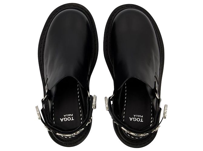 AJ1239 Mules - Toga Pulla - Nero - Pelle - vista 4