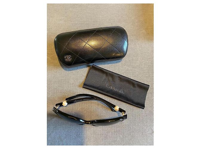Chanel Obal-Sonnenbrille Schwarz - Ansicht 5