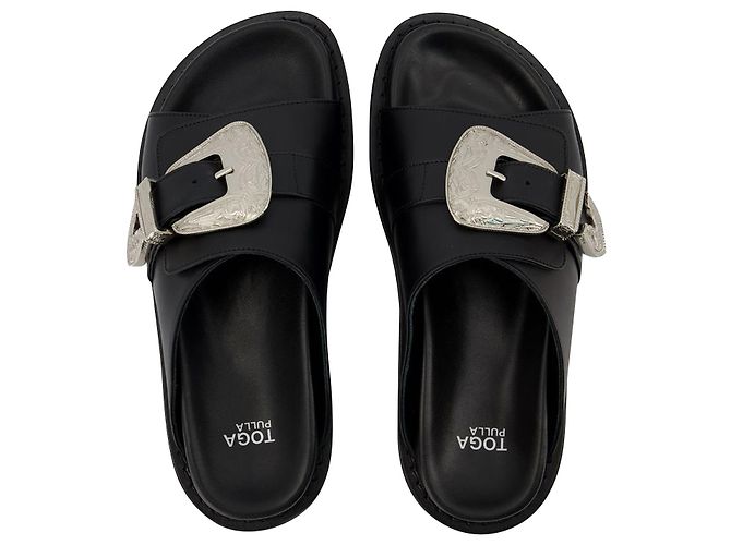 AJ1235 Mulo - Toga Pulla - Nero - Pelle - vista 4