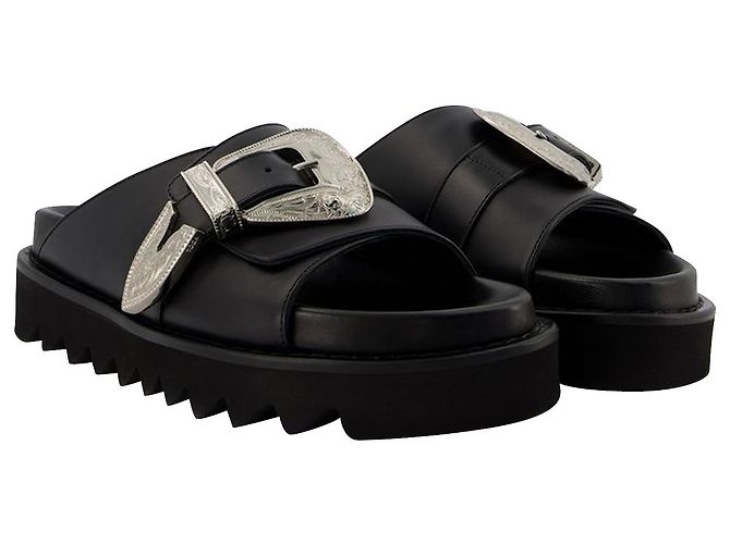 AJ1235 Mulo - Toga Pulla - Nero - Pelle - vista 2