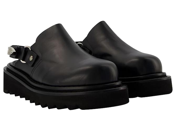 AJ1239 Mules - Toga Pulla - Nero - Pelle - vista 2