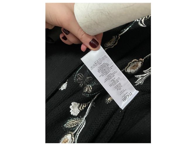 Maje Bestickter Baumwoll Cardigan Schwarz Bunt Mehrfarben - Ansicht 9
