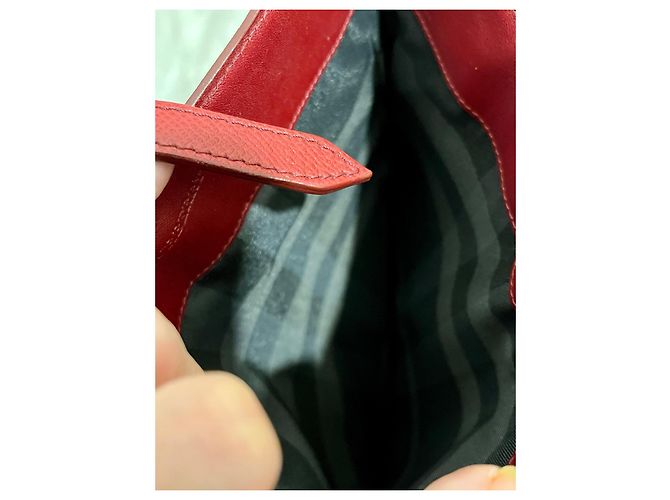Porta iPad Burberry in pelle rosso scuro Bordò - vista 5