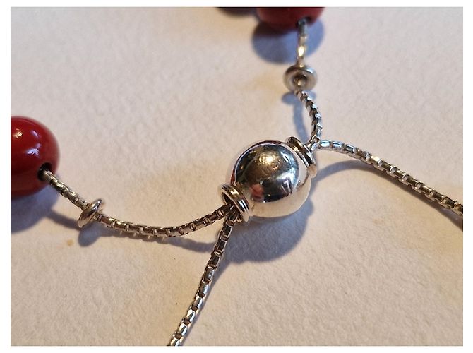 Gucci Cuore in argento sterling GG 925 e legno Rosso - vista 4