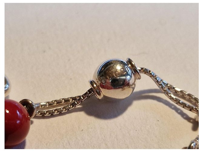 Gucci Cuore in argento sterling GG 925 e legno Rosso - vista 5