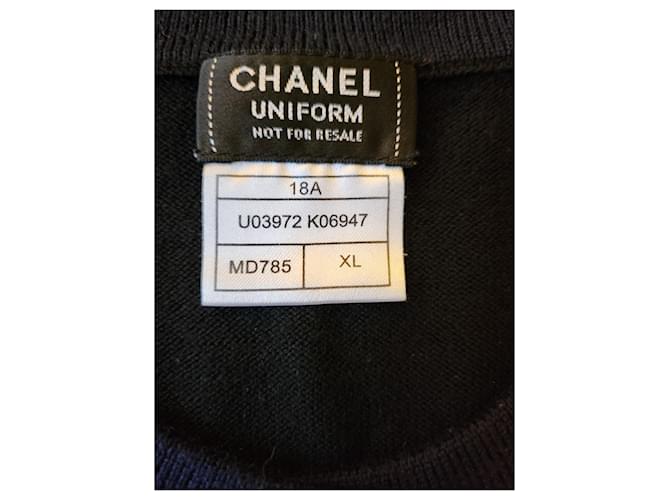 Chanel Chaleco Uniforme Negro Azul marino - vista 2