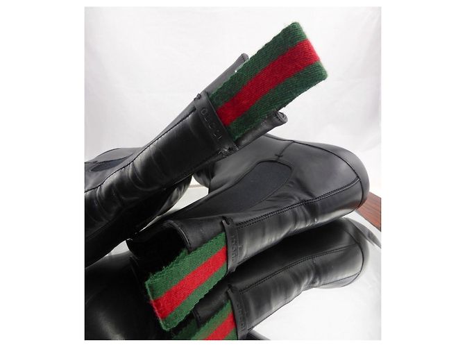 Gucci Black Leather Boots - view 4