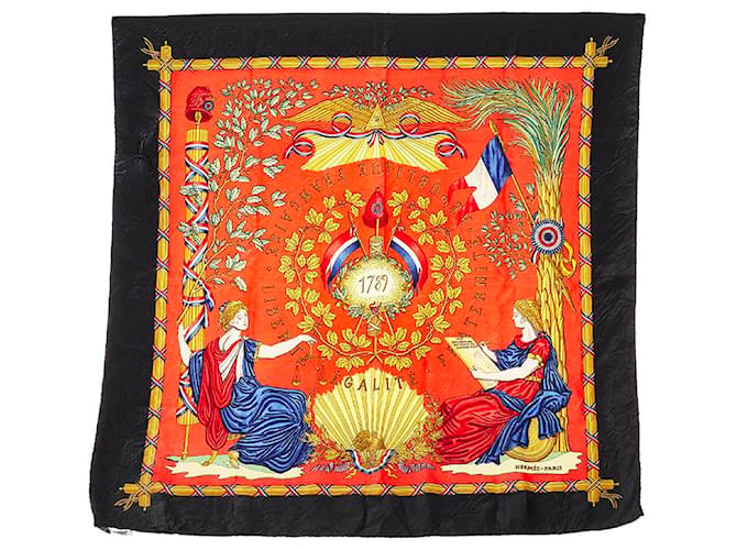 Foulard en soie Hermes Carré 90  Liberté Egalité Fraternité