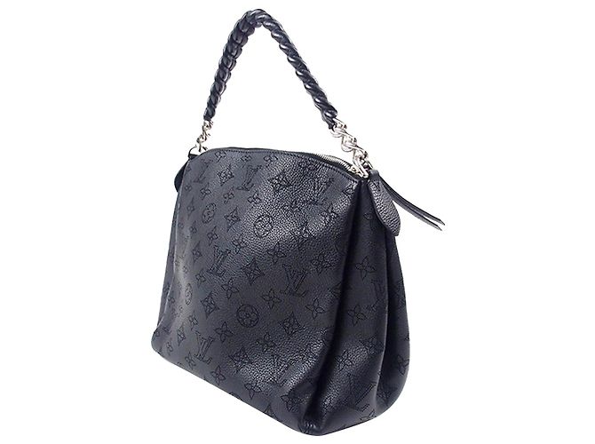 Louis Vuitton Black Monogram Mahina Babylone Catena BB Nero - vista 2