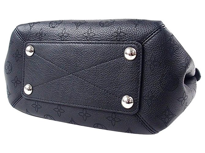 Louis Vuitton Black Monogram Mahina Babylone Catena BB Nero - vista 3