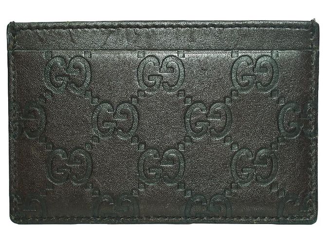 Gucci GG Card Case Brown Leather - view 2